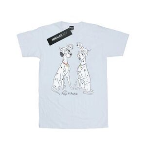 101 Dalmatians Mens Pongo And Perdita Cotton T-Shirt / White